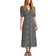 Lindex Patterned Midi Dress - Off Black