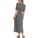 Lindex Patterned Midi Dress - Off Black