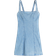 Hollister Linen Blend Structured Mini Dress - Chambray