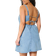 Hollister Linen Blend Structured Mini Dress - Chambray
