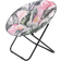 OHS Foldable Tropical Print Moon Camping Chair Green