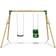 Rebo Wooden Garden Double Swing Sets Luna Green