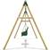 Rebo Wooden Garden Double Swing Sets Luna Green