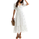 New Look Floral Print Milkmaid Midi Dress - White