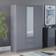 Vida Designs Riano 3 Door 2 Drawer Mirrored Bedroom Wardrobe 115.4x170cm