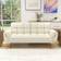 Futon Bed 75.39 Inch Cream Sofa 75.4" 2 Seater