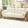 Futon Bed 75.39 Inch Cream Sofa 75.4" 2 Seater