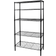 Hyper Tough Hyper Tough 5-Tier Wire Storage Shelves 36 W x 16 D x 72 H 1750 lb Load Capacity Black Shelving System 36x72"