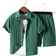 Shein Boys Solid Button Front Shirt & Shorts Without Tee