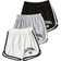 Shein Girls 3pcs Letter Graphic Contrast Binding Shorts