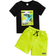 Shein Toddler Boys Coconut Tree & Letter Graphic Tee & Shorts