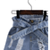 Shein Toddler Girls Paperbag Waist Ripped Roll Hem Belted Denim Shorts