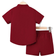Shein Toddler Boys' Rose Print Button-Down Shirt And Shorts Set