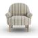 Dunelm Folkstone Stripe Olive Armchair 77cm