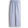 H&M Linen Blend Drawstring Trousers - Dark Blue/White Striped