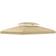OutSunny 3x4m Gazebo Replacement Roof Canopy 2 Tier Top UV Cover Cream White