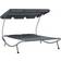OutSunny Garden Double Hammock Sun Lounger Day Bed Canopy w/ 2 Pillows