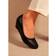 Where's That From Kieran Platform Low Wedge Mid Heel Court Shoes - Black