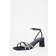 Quiz Navy Diamante Strappy Heeled Sandals - Dark Blue