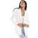 Stradivarius Regular Linen Blend Blazer - White