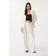 Stradivarius Regular Linen Blend Blazer - White