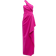 Teri Jon Stretch Crepe Side Drape Gown - Hot Pink