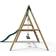 Rebo Gemini Wooden Swing Set with Platform and Slide Green