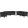 vidaXL Soffgrupp 3 Delar Svart Tyg Soffa 201.5cm 3st