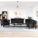 vidaXL Soffgrupp 3 Delar Svart Tyg Soffa 201.5cm 3st
