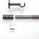 Dunelm Cylinder Extendable Metal Eyelet Curtain Pole 210cm