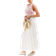 Pull&Bear Tiered Maxi Skirt - White