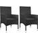 vidaXL 319502 Black Loungesæt, 1 borde inkl. 2 stole & 1 sofaer
