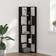vidaXL Corner Bookcase 5 Shelves Black Oak 50 x 50 x 179 cm Book Shelf 178cm