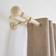 Dunelm Ashton Double Layer Extendable Metal Curtain Pole - Natural 120cm
