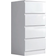 Fwstyle High Gloss Bedside 4 Drawers Chest of Drawer 40x99cm