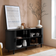 Birlea Furniture Black Axel 2 Door Fluted 76 x 160 x 45 cm Sideboard 160x76cm