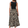 Shein Lune Leopard Print Patchwork Womens Dress