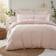 Dunelm Portloe Woven Gingham & Pillowcase Set - Blush Duvet Cover Pink (200x135cm)