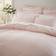 Dunelm Portloe Woven Gingham & Pillowcase Set - Blush Duvet Cover Pink (200x135cm)