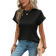 Shein Waffle Texture SkinFriendly DropShoulder Apricot Womens TShirt