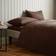 Dunelm Soft & Cosy Luxury Cotton Fitted Pinecone Bed Sheet Brown (200x152cm)