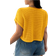 Shein Plus Womens Fashionable Beige Knitted Short Sleeve TShirt