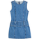 River Island Low Rise Belted Mini Dress - Blue Denim