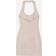 Bershka Halterneck Bengaline Mini Dress - Brown Stripe