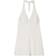 Bershka Halterneck Linen Mini Dress - White