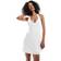 Bershka Halterneck Linen Mini Dress - White
