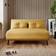 Dunelm Velvet Double Bed Old Gold Sofa 134.5cm 2 Seater