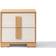 LuxenHome Natural White 20.7-Inch Tall End Bedside Table 14.6x21.1"