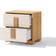 LuxenHome Natural White 20.7-Inch Tall End Bedside Table 14.6x21.1"