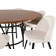 Ebuy24 Copenhagen Brown Bordsgrupp 140cm 7st